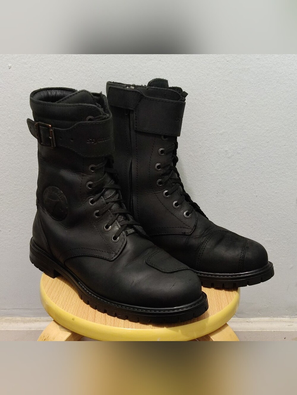 Stylmartin Men's US 8.5 Rocket Waterproof Black Leather Moto Riding Boots